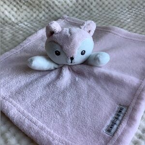 Blankets and Beyond Pink White Fox Plush Lovey Stuffed Animal Toy